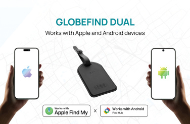 Logotrade logo dāvanas foto: Globefind Dual RCS bagāžas birka ar atrašanās vietas noteikšanas funkciju visā pasaulē
