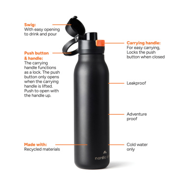 Logotrade dāvanas foto: Nordic Drift Trail RCS vienas sienas ūdens pudele 750ml