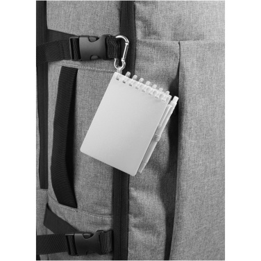 Logotrade ziemassvētku dāvanas foto: Lig Mini pārstrādātu mīksto vāku piezīmju grāmatiņas un lodīšu pildspalvas komplekts āra lietošanai (melna tinte)