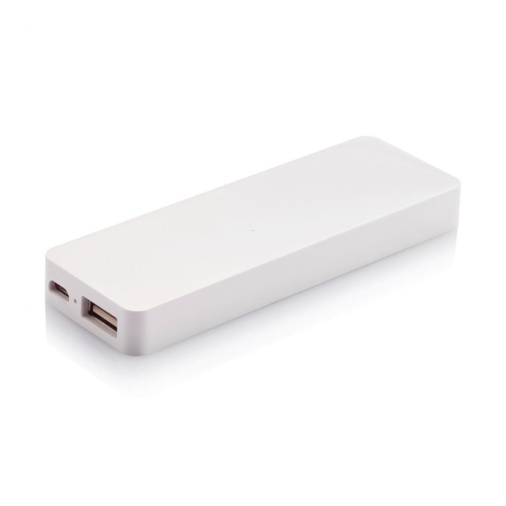 Логотрейд pекламные подарки картинка: 2.500 mAh powerbank, white