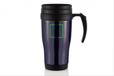 Логотрейд pекламные продукты картинка: Stainless steel mug, purple blue