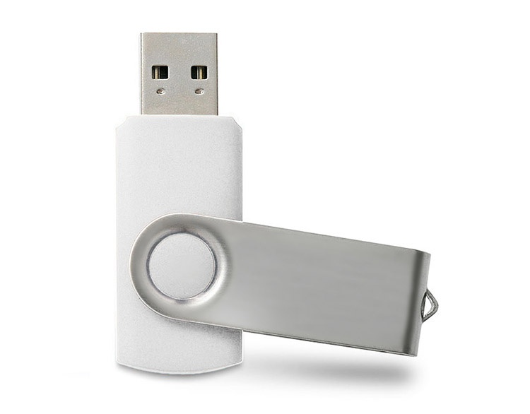 Логотрейд pекламные подарки картинка: USB mälupulk Twister, 8 GB, valge