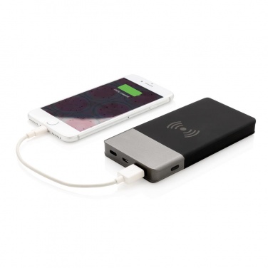 Лого трейд pекламные продукты фото: Ärikingitus: 5.000 mAh Soft Touch Wireless 5W Charging Powerbank
, grey