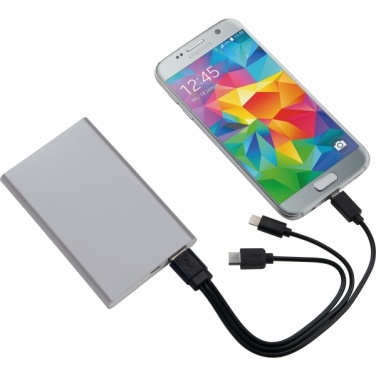 Логотрейд pекламные cувениры картинка: Power Bank LIETO 4000 mAh, серый