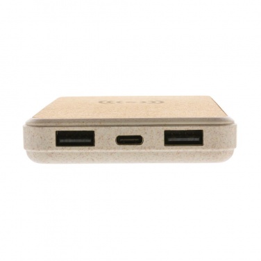 Логотрейд pекламные продукты картинка: Ärikingitus: Cork and Wheat 8.000 mAh 5W wireless powerbank, brown