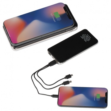 Лого трейд pекламные подарки фото: Power bank 8000 mAh, беспроводный, чёрный