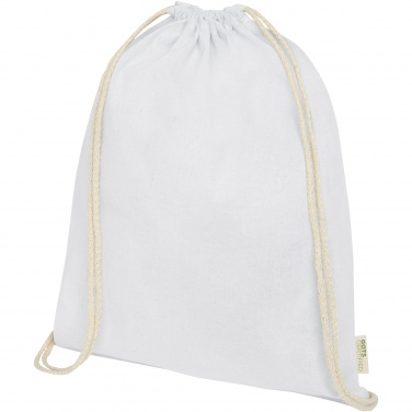 Логотрейд pекламные cувениры картинка: Orissa 100 g/m² organic cotton drawstring bag 5L