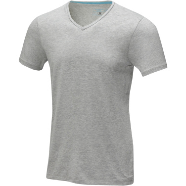 Логотрейд pекламные cувениры картинка: Kawartha short sleeve men's organic V-neck t-shirt