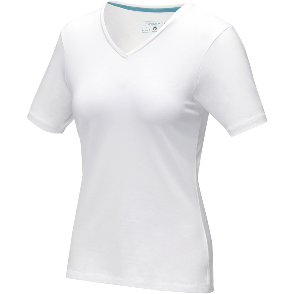 Логотрейд pекламные продукты картинка: Kawartha short sleeve women's organic V-neck t-shirt