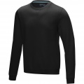 Jasper men’s organic recycled crewneck sweater, Сплошной черный