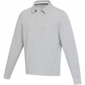 Clyde unisex organic rugby polo sweatshirt, Вересковый серый