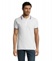 PASADENA men polo 200g, Белый/Темно-синий