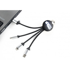 Кабель 3в1 с подсвечиваемым логотипом для гравировки, RXD-368