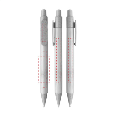 Логотрейд pекламные подарки картинка: Шариковая ручка Bamboo Wheat Pen из пшеничной соломы