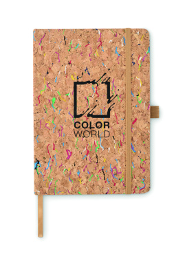 Лого трейд бизнес-подарки фото: A5 cork coloured notebook