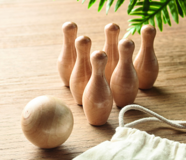 Лого трейд pекламные подарки фото: Mini pine wood bowling set