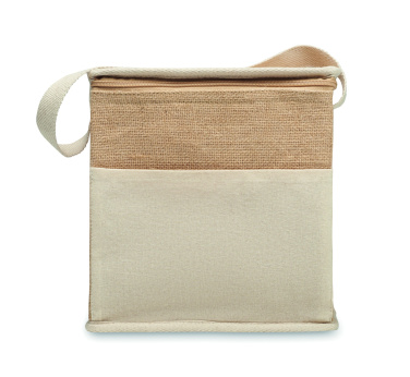 Логотрейд бизнес-подарки картинка: Jute and canvas cooler bag 3L