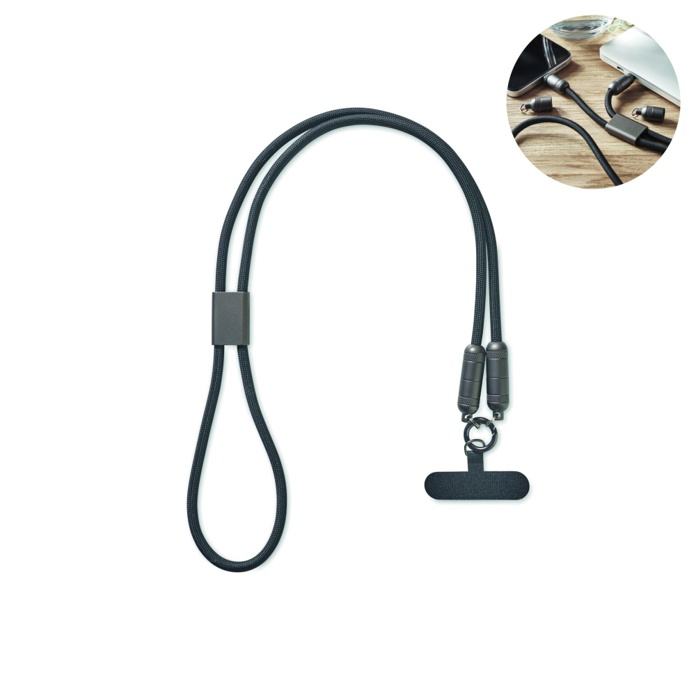 Логотрейд pекламные подарки картинка: 60W phone holder lanyard cable