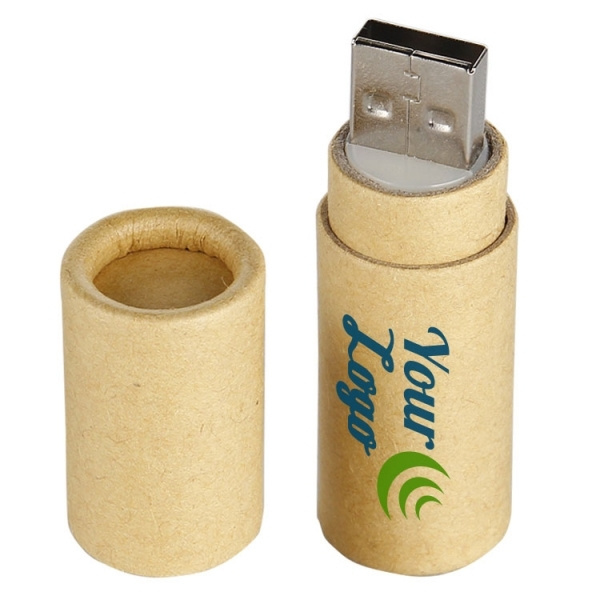 Логотрейд pекламные подарки картинка: Картонная USB-флешка
