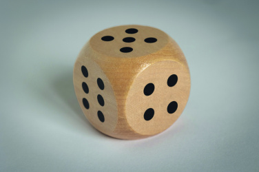 Логотрейд pекламные продукты картинка: Schima wooden dice 5cm dia