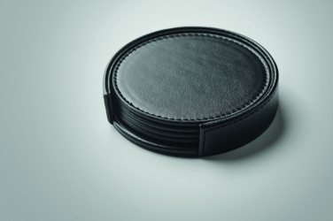 Логотрейд pекламные cувениры картинка: Set of 4 PU coasters