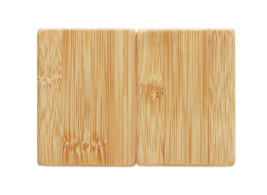 Лого трейд бизнес-подарки фото: Bamboo salt & pepper set