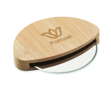 Лого трейд pекламные подарки фото: Round bamboo pizza cutter