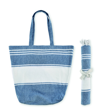 Логотрейд pекламные подарки картинка: Beach bag with hammam towel