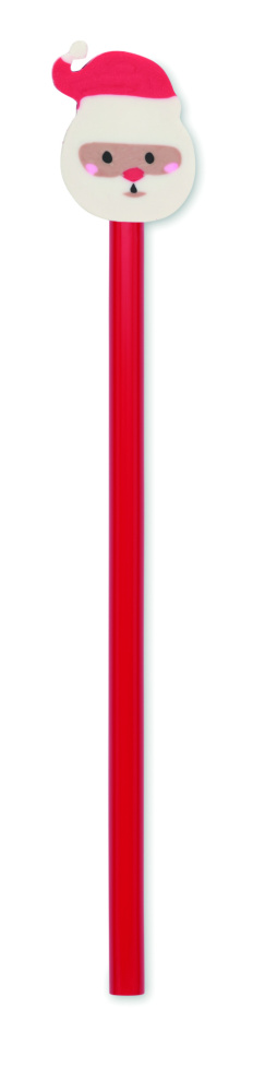 Логотрейд pекламные подарки картинка: Christmas pencil with eraser