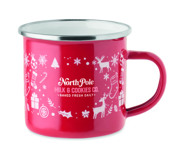 Лого трейд pекламные подарки фото: Christmas enamel mug 300ml