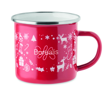 Логотрейд бизнес-подарки картинка: Christmas enamel mug 300ml