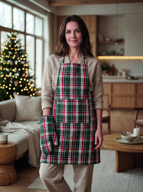 Логотрейд pекламные cувениры картинка: Chequered cotton kitchen set