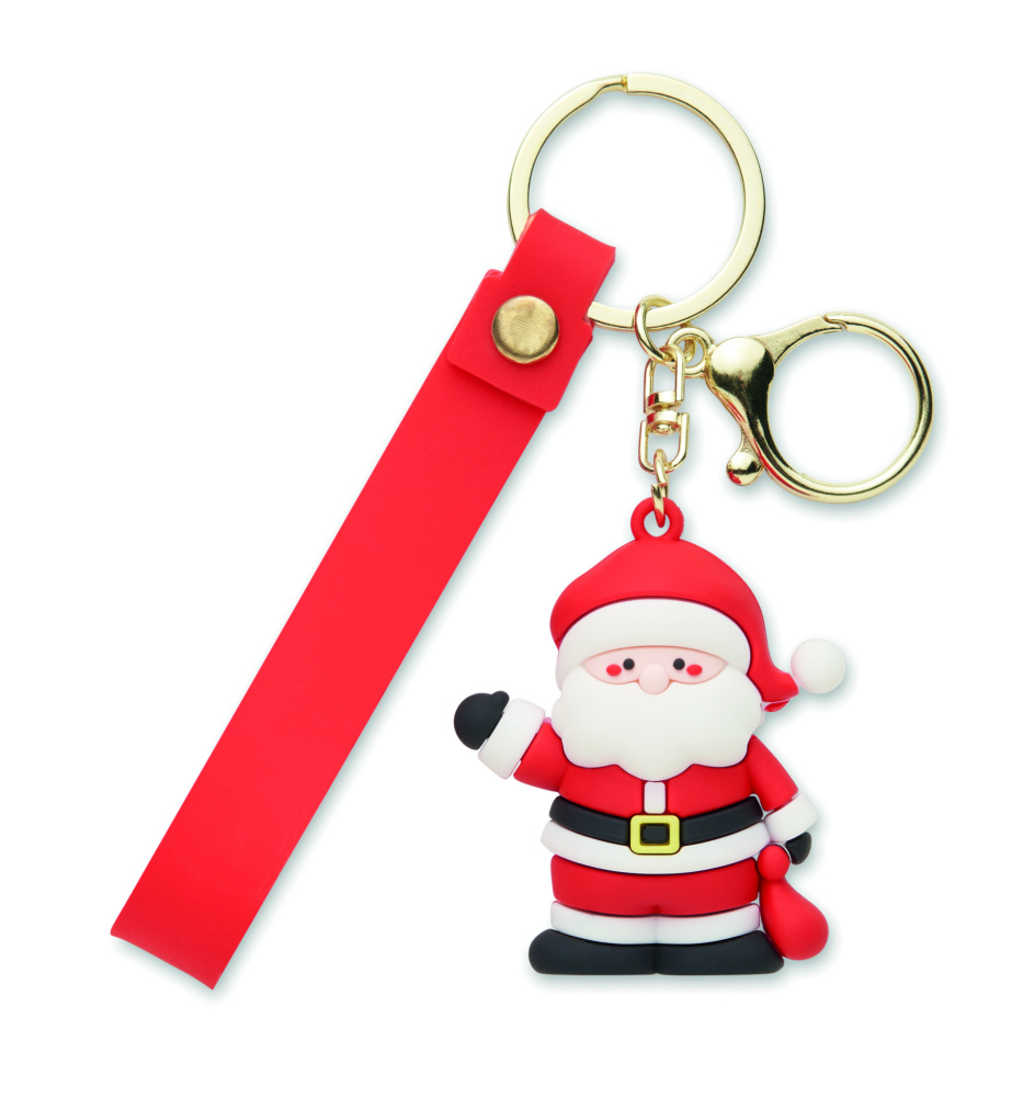 Логотрейд pекламные cувениры картинка: Santa keyring bag charm