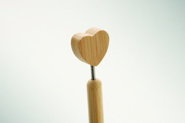 Лого трейд бизнес-подарки фото: Bamboo heart ball pen
