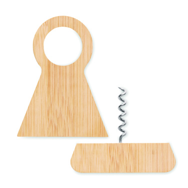 Лого трейд pекламные cувениры фото: Bamboo bottle stand & opener
