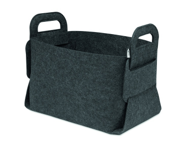 Лого трейд бизнес-подарки фото: Foldable RPET felt basket