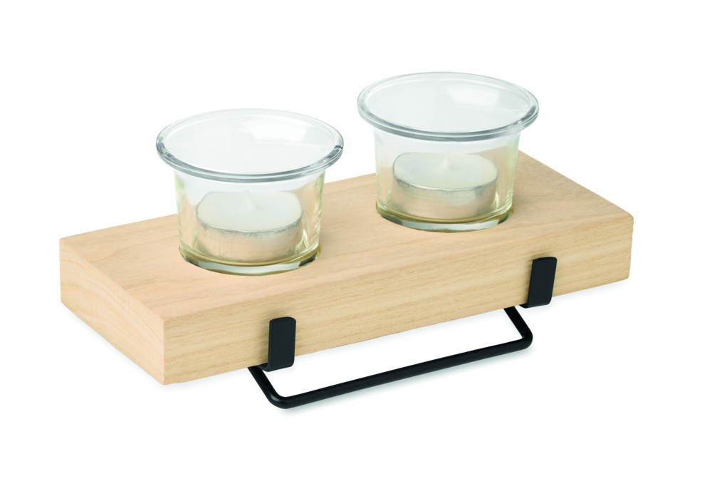 Логотрейд pекламные подарки картинка: Tea light holder set with stand