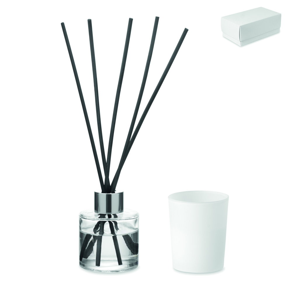 Лого трейд бизнес-подарки фото: Vanilla diffuser & candle set