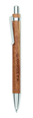 Лого трейд pекламные cувениры фото: Acacia wood ball pen