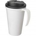 Americano® Grande 350 ml mugg med spillsäkert lock, Vit / Solid svart