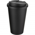 Americano® 350 ml mugg med spillsäkert lock, Helt svart