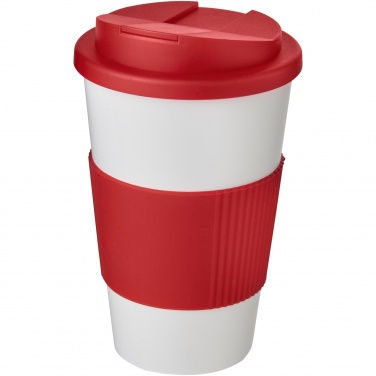 Logotrade presentreklam bild: Americano® 350 ml mugg med grepp och spillsäkert lock