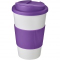 Americano® 350 ml mugg med grepp och spillsäkert lock, Vit/lila