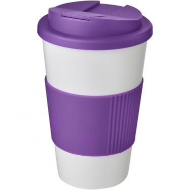 Logotrade profilprodukter bild: Americano® 350 ml mugg med grepp och spillsäkert lock