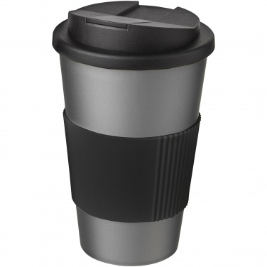 Logotrade reklamprodukter bild: Americano® 350 ml mugg med grepp och spillsäkert lock