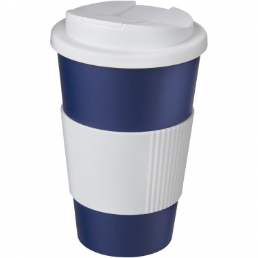 Logotrade profilreklam bild: Americano® 350 ml mugg med grepp och spillsäkert lock