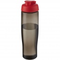 H2O Active® Eco Tempo 700 ml sportflaska med uppfällbart lock, Röd / Träkol