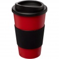 Americano® 350 ml isolerad termos med grepp, Solid svart/röd