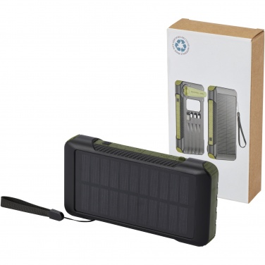 Logotrade kampanjprodukter bild: Soldy 10 000 mAh powerbank med soldynamo av RCS-återvunnen plast