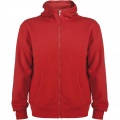 Montblanc unisex hoodie med hellång dragkedja, Röd